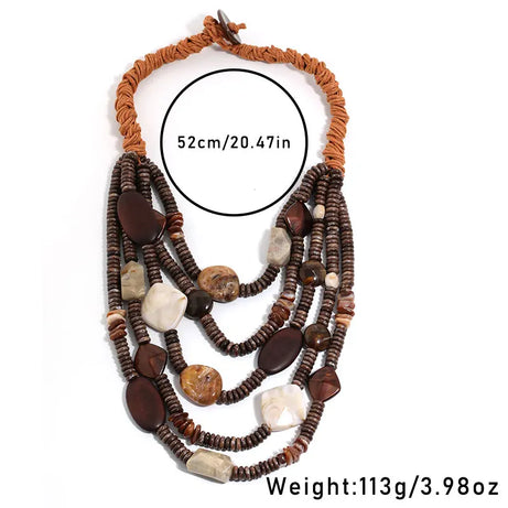 Beaded Multilayer Party Statement Necklace Jewelry