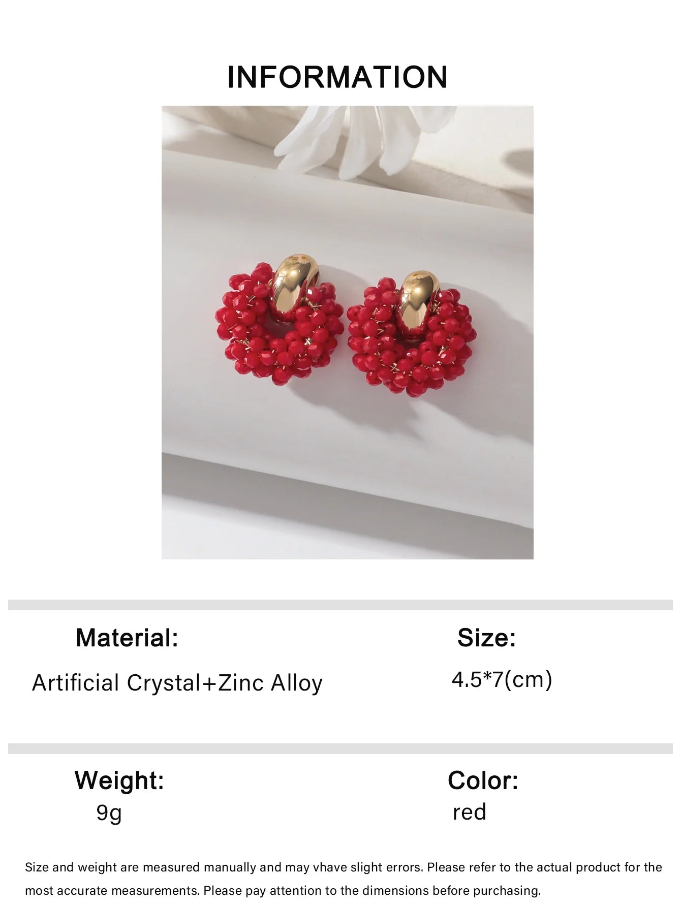 Boho Elegant Crystal Beads Drop Earrings for Women Luxury Geometric Dangle Summer Beach Party Jewelry