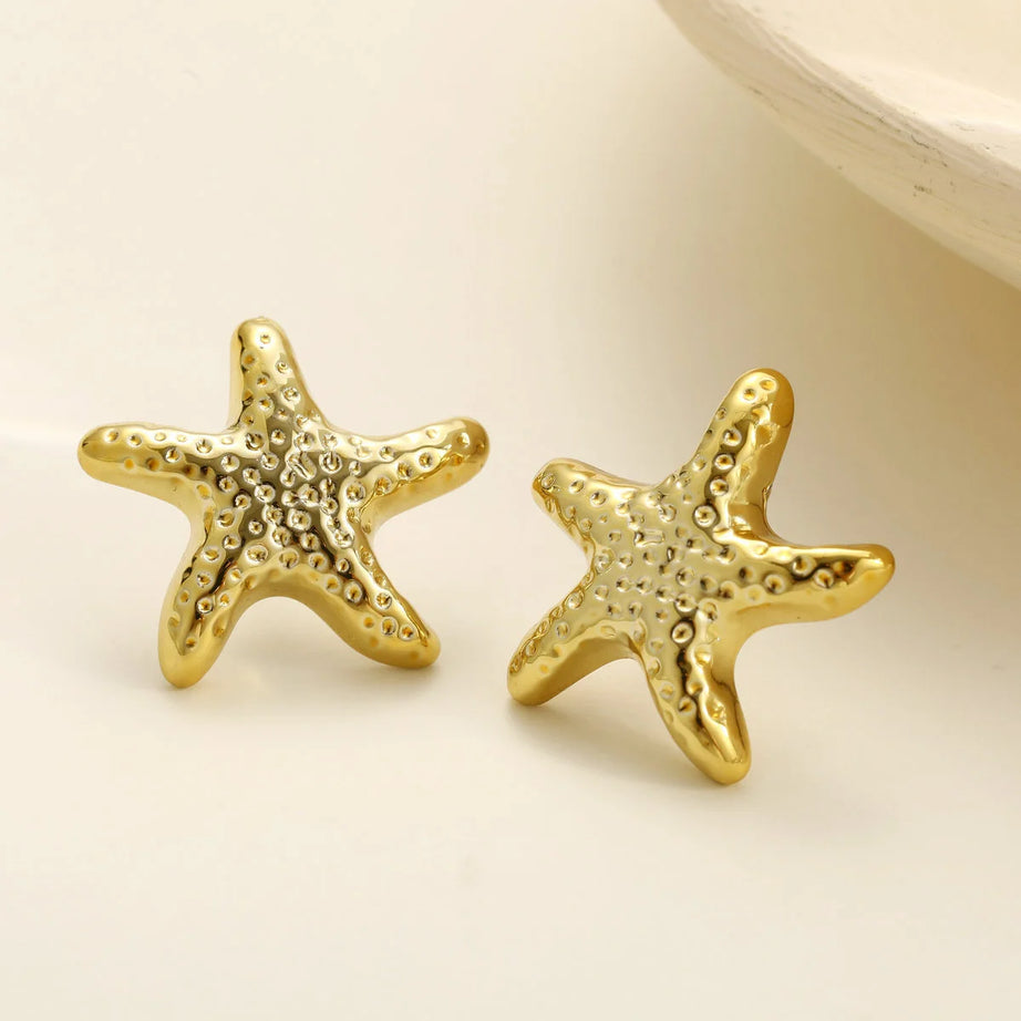 Simple Starfish Stud Earrings Jewelry