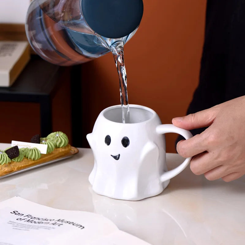 Easter Halloween Ghost Elf 3D Creative Cute Couple Mug Gift Afternoon Tea Breakfast Milk Cup Home Office Drinking Ceramic Cup - Charlie Dolly
