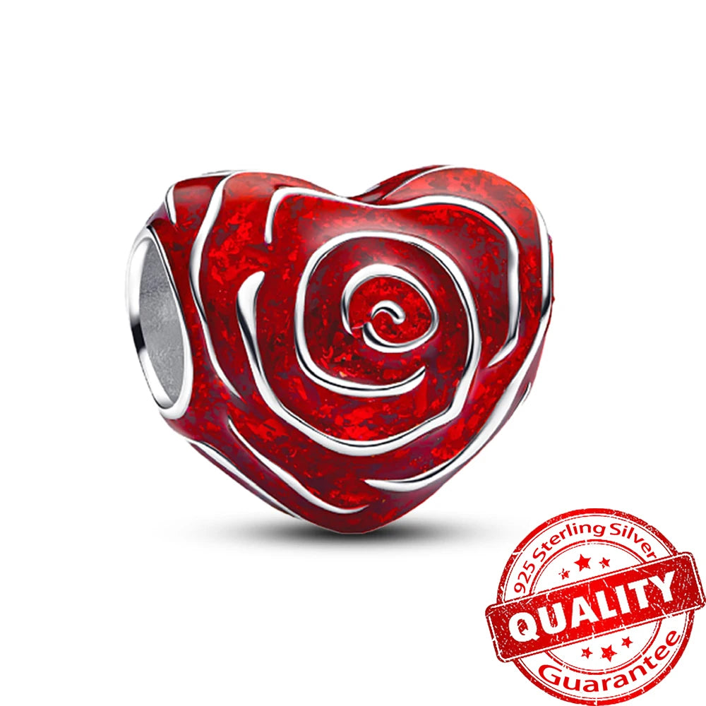 High Quality 925 Sterling Silver Lotus Coral Seahorse Love Cube Fortune Bag Pendant Fit DIY Bracelet Necklace Wedding Party Gift