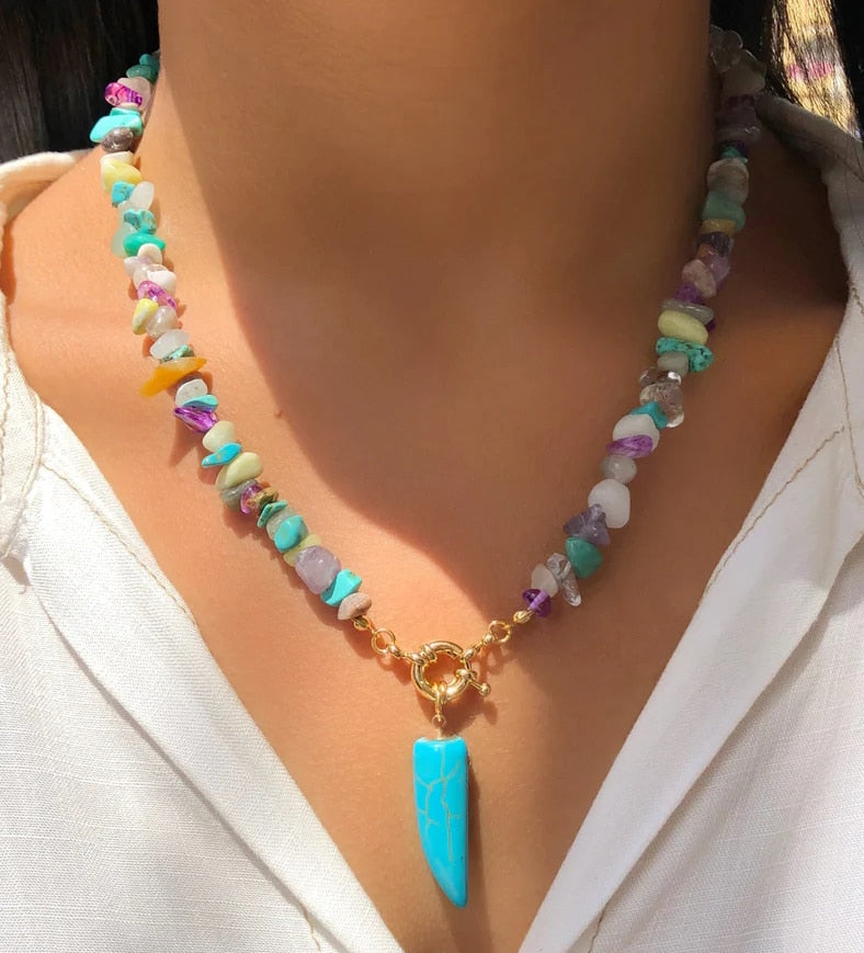 Collar Handmade Choker Man Women Minimalist Mix De Colares Rebeca E Diana Stone Ladies Fashion Jewelry necklace Creative Gift - Charlie Dolly