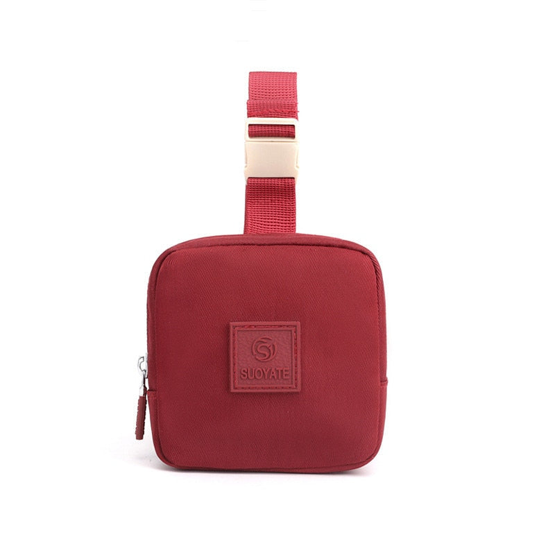 PURDORED 1 Pc 10 Colors Square Mini Coin Purse Women Business Card Case Credit Cards Wallet Coin Purse Zipper Card Purse Bag - Charlie Dolly