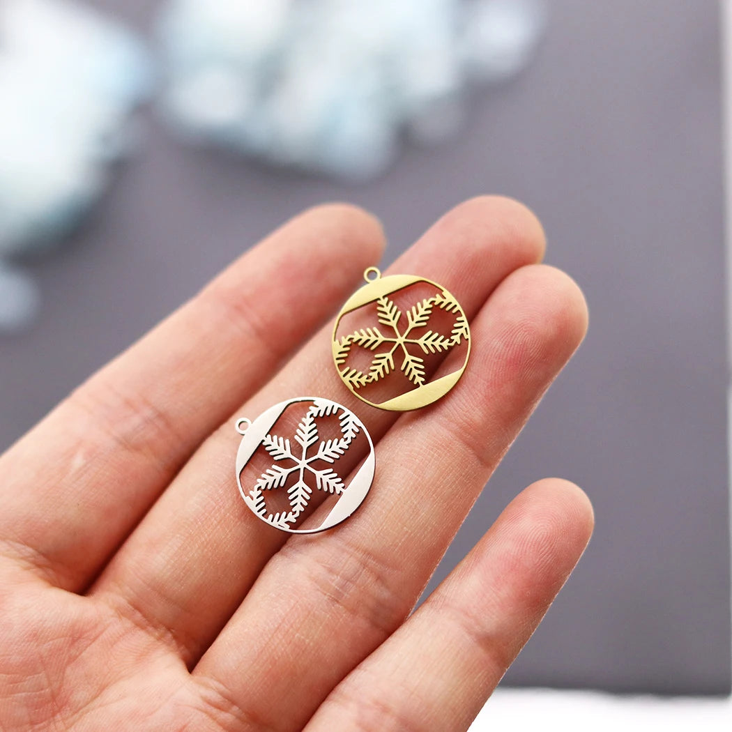 3pcs DIY Earrings Lotus Flower Yogo Buddha Stainless Steel Pendant Moon Charm For Jewelry Making Necklace Amulet Accessories