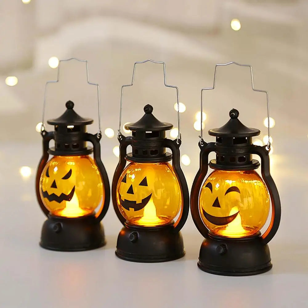 2024 New Halloween LED Retro Pumpkin Lantern Battery Operated Flickering Pumpkin Lanterns For Garden Landscape Decoration - Charlie Dolly