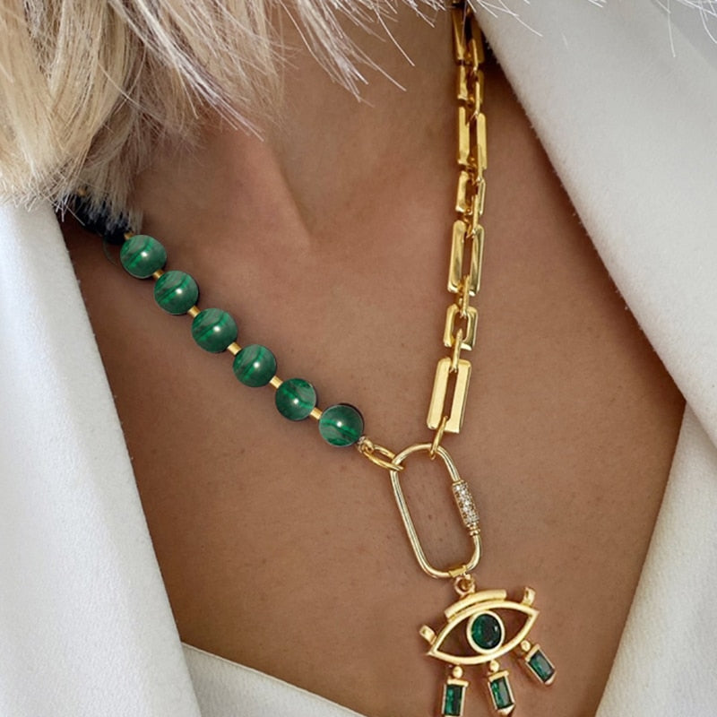 boho Ocean kolye Sonsuzluk Mineli Göz Kolye Sea Shell Conch pendants charms Necklace Sexy collier de perles Gift Accessories - Charlie Dolly