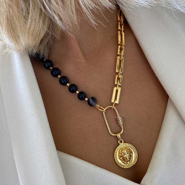 boho Ocean kolye Sonsuzluk Mineli Göz Kolye Sea Shell Conch pendants charms Necklace Sexy collier de perles Gift Accessories - Charlie Dolly