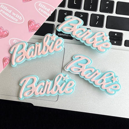 Barbie Letter Sweet Cool Side Clip Cartoon Princess Ins Fashion Hair Clip Girl Heart Student Hair Accessories Hairpin Gift Toys