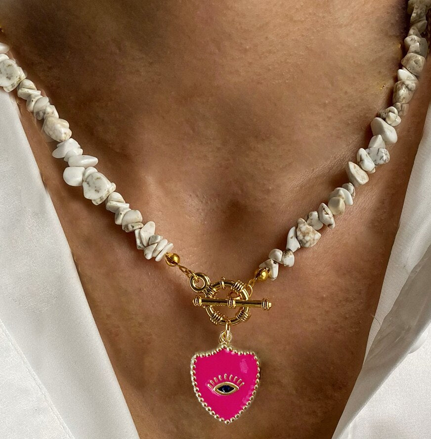 Collar Handmade Choker Man Women Minimalist Mix De Colares Rebeca E Diana Stone Ladies Fashion Jewelry necklace Creative Gift - Charlie Dolly