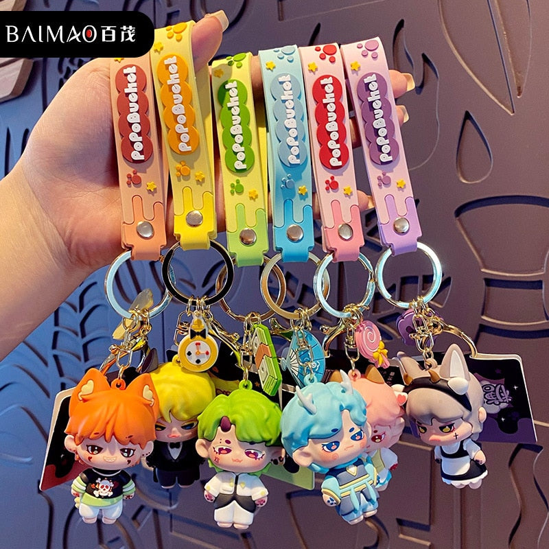 Fashion Beast Era Series Keychain Cartoon Anime Little Fox Characters Keyring Boyfriends Cute Doll Key Chain Bag Pendant - Charlie Dolly