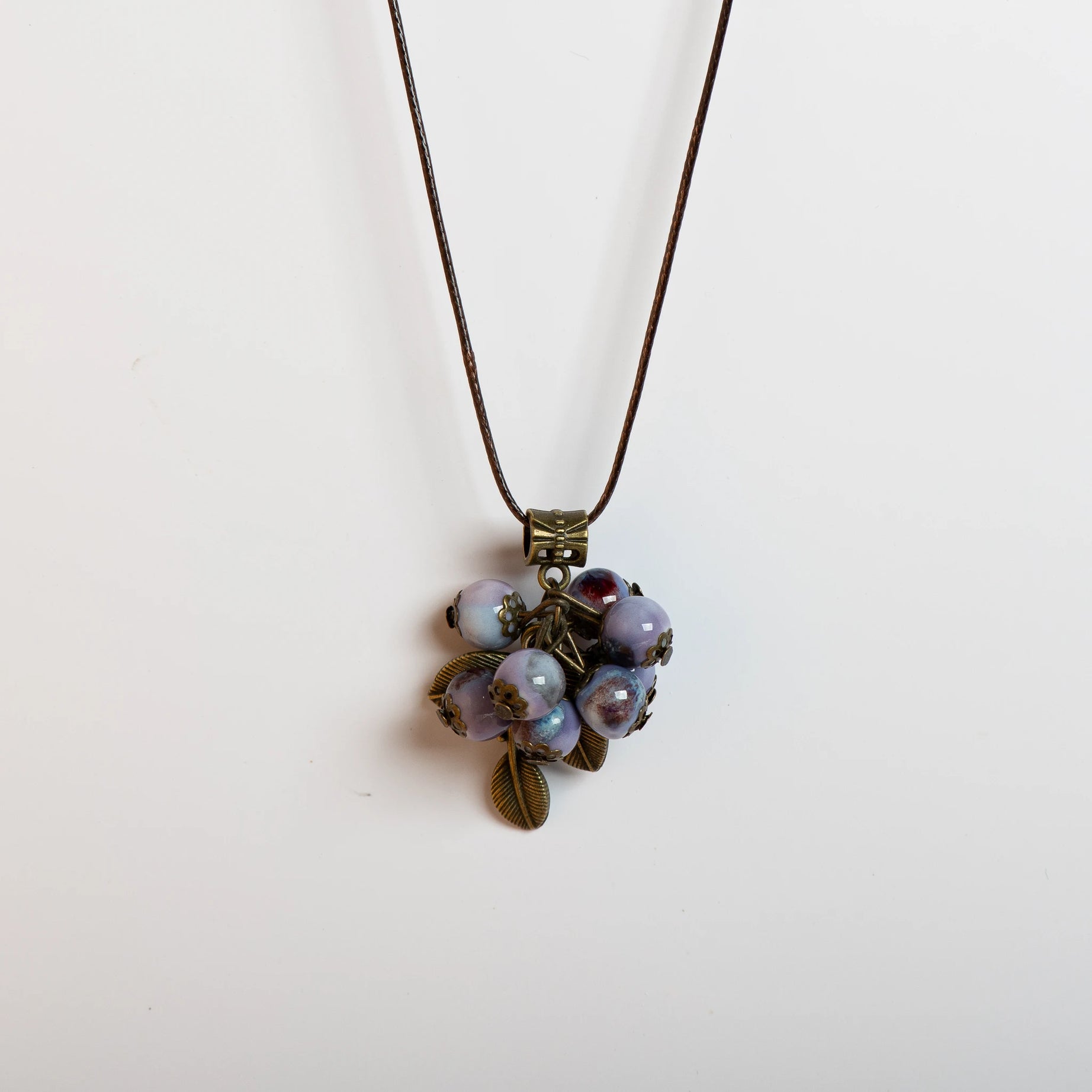 Handmade Ceramic Bead Adjustable Long Necklace Jewelry