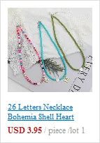 Natural Shell Beads Necklace Korean Fashion Heart Boho Polymer Clay Choker Colorful Pendant Summer Neck  Handmade Female Jewelry