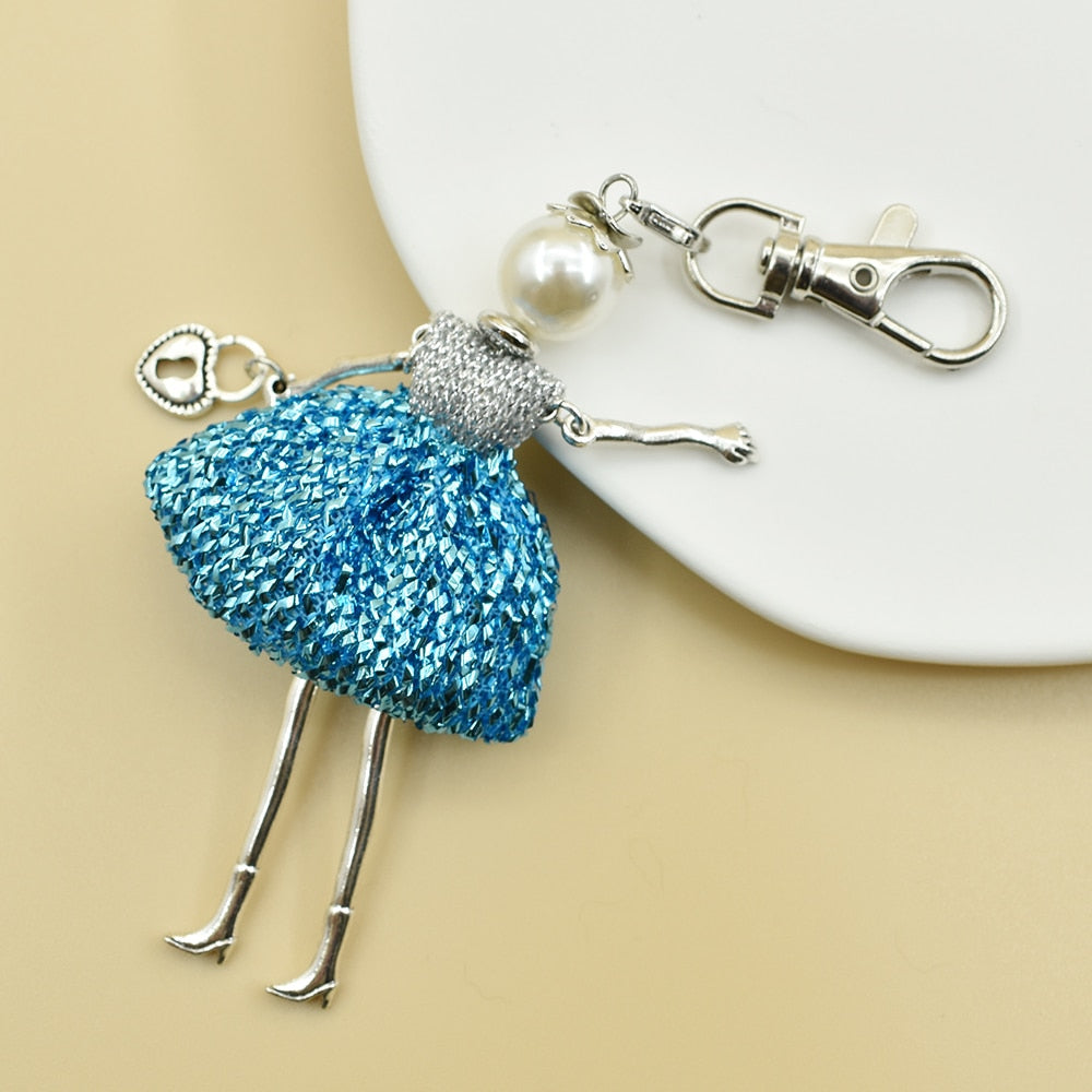 YLWHJJ brand Doll Handmade Cute charm keychain for Women Car Pendant Girls fashion Jewelry Bag key chains Accessories key ring - Charlie Dolly