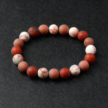 Nine Planets Solar System Beaded Bracelet, Natural Stone Galaxy Cosmic Talisman