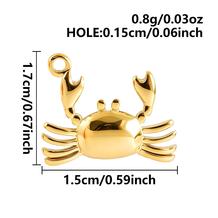 3/8Pcs Boho Summer Marine Sea Animal Starfish Turtle Pendant Jewelry Making Enamel Lizard Gecko Butterfly Colgantes Wholesale