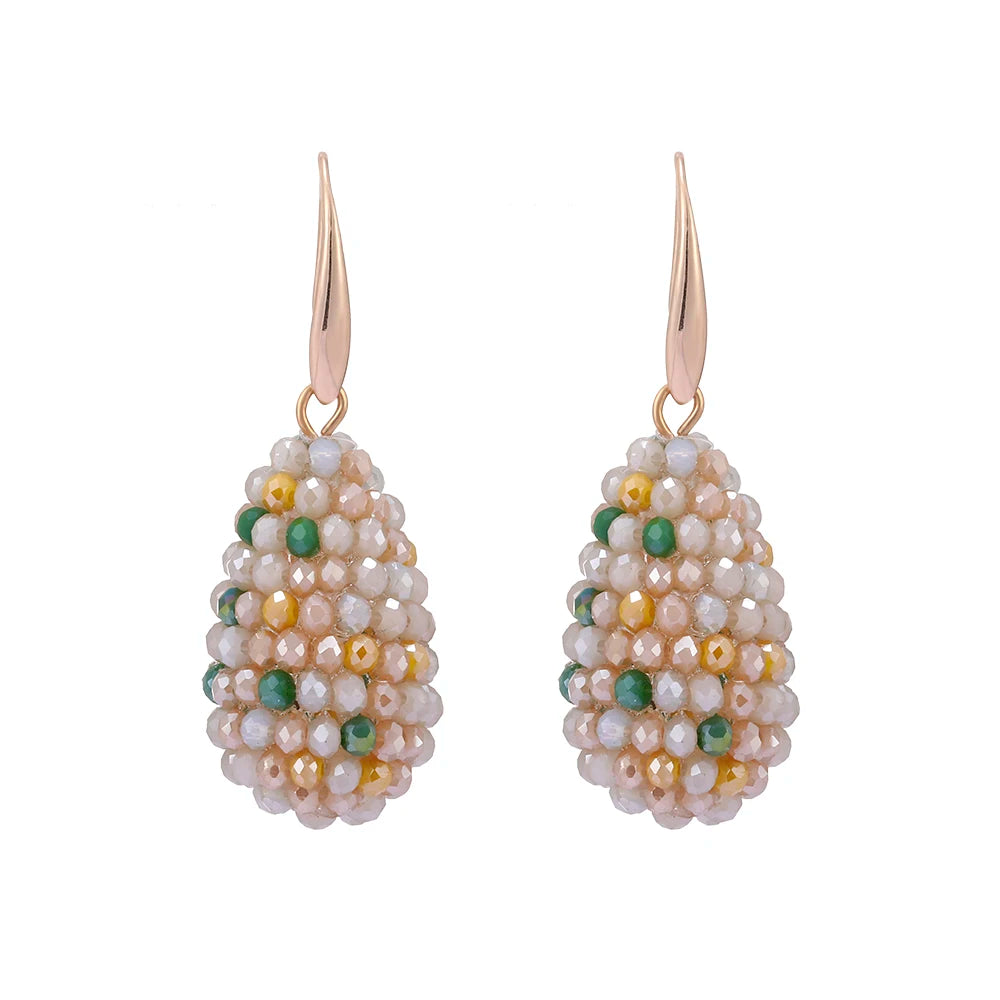 INKDEW Long Drop Earrings Beaded Multicolor Handmade Threading Crystal Big Earrings for Women Gift oorbellen Jewelry boho EA005