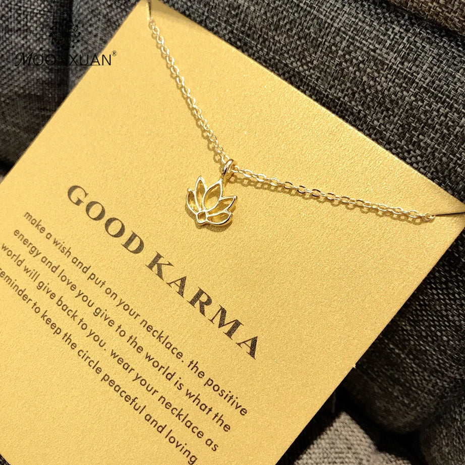 Minimalist Lotus Flower Pendant, Silver Anniversary Gift Necklace