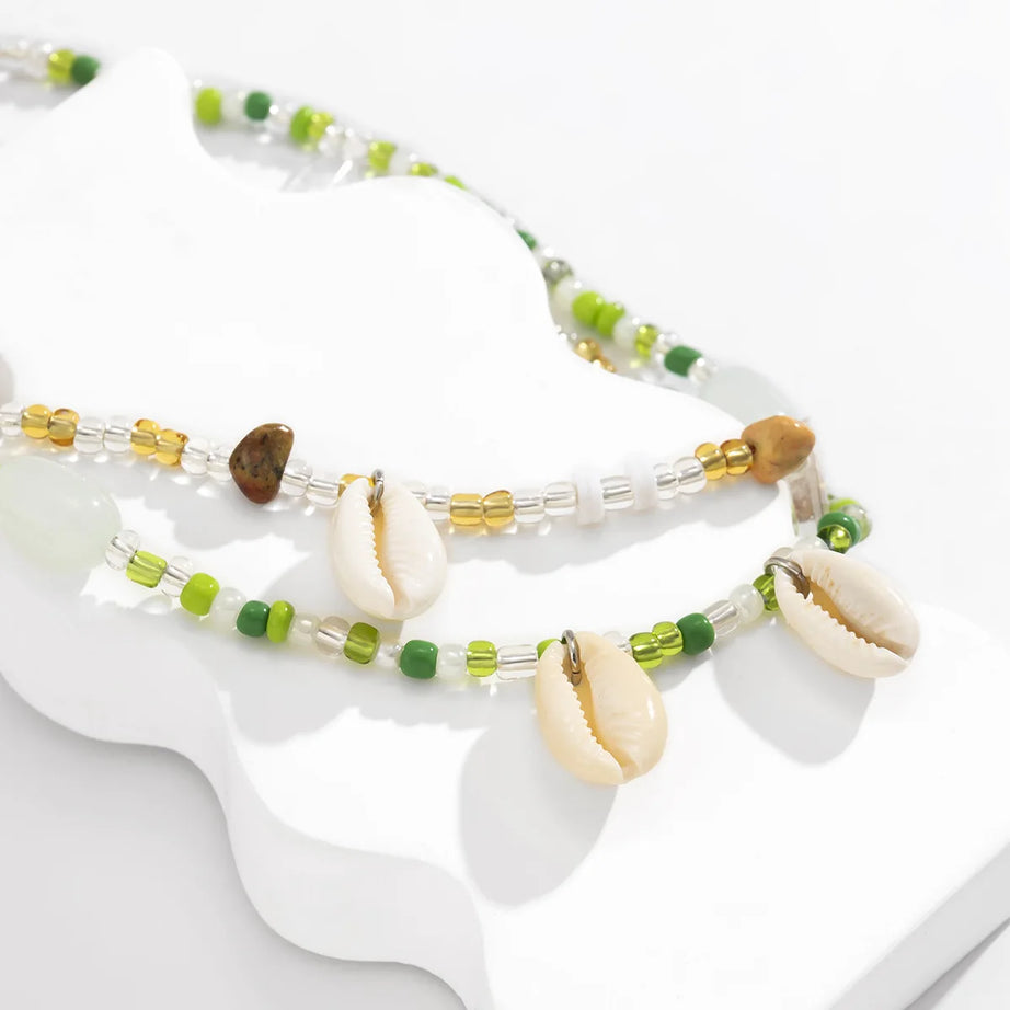 European American Sexy Handmade Colour Beads Shell Waist Belly Belt Chain Irregular Natural Stone Belly Chains Boho Body Jewelry - Charlie Dolly