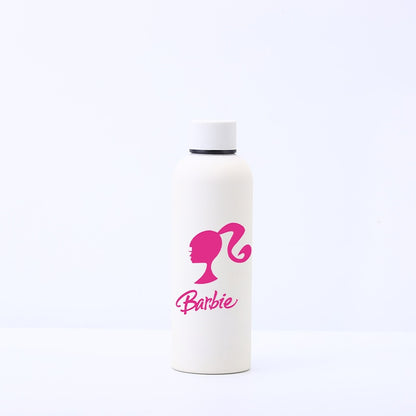 Anime 500Ml Barbie Stainless Steel Insulation Cup Kawaii Cold Insulated Sport Water Bottle High Capacity Thermos Drinking Kettle