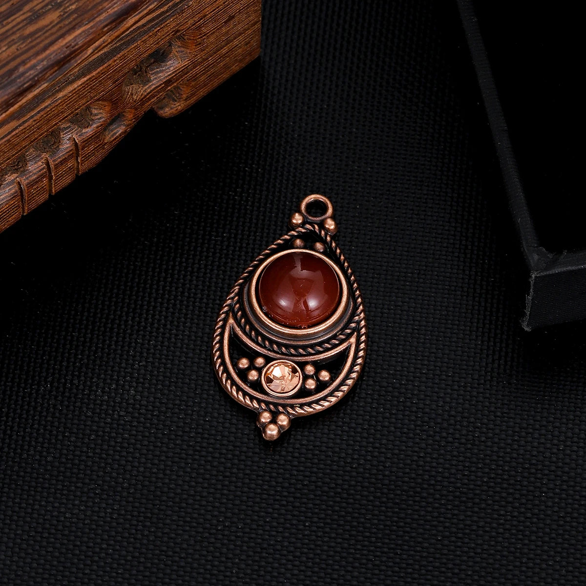 Boho Natural Stone Crystal Geometric Pendant Charms Pendants Earring Necklace Diy Women Jewelry Making Accessories