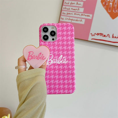 Barbie Phone Case 14Promax Xr Fashion Women 1213Pro Max Mobile Phone Case Cartoon Soft Girls Iphone Shell Love Bracket Gifts