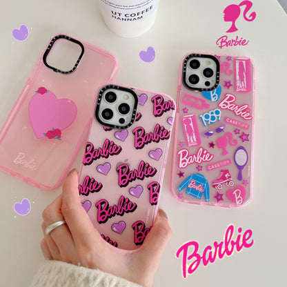 Barbie Suitable for iphone13Pro Max 14 12 11 Tpu Mobile Phone Case Kawaii Cartoon Fashion Protable Painted Anti-Fall Girls Gift