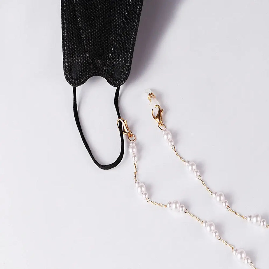 Pearl and Shell Beaded Sunglasses Chain Lanyard