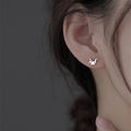 925 Sterling Silver Paper Crane Stud Earrings for Women Cute Mini Piercing Earring Romantic 14k Gold Jewelry Gift - Charlie Dolly