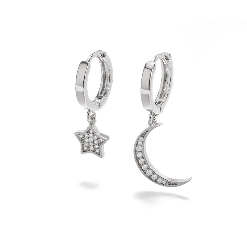 Imitation Pearl Earrings Women Fashion Snowflake Crystal Earrings Charm Zircon Jewelry Cute Earrings Best Choice for Couple Gift - Charlie Dolly