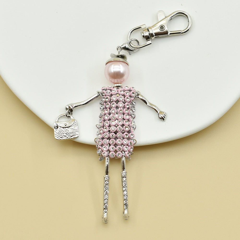 YLWHJJ brand Doll Handmade Cute charm keychain for Women Car Pendant Girls fashion Jewelry Bag key chains Accessories key ring - Charlie Dolly