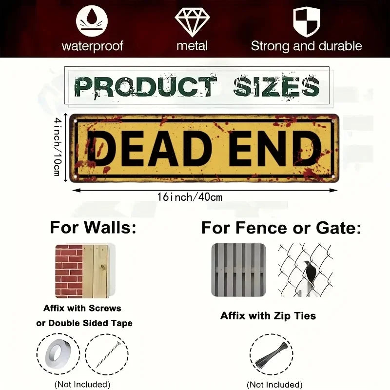 Vintage Metal Aluminium Signs Funny Halloween Town ELM ST Retro Signs For Cafe Bar Club Man Cave Home Kitchen Wall Art Decor - Charlie Dolly