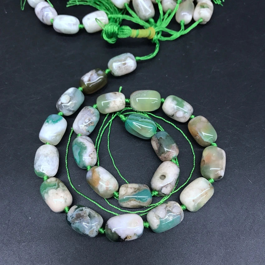 15.5" Strand Raw Sakura Agates Loose Beads,Freeform Natural Pink/Blue/Green Stone Nugget Slab Pendants Boho Jewelry Making