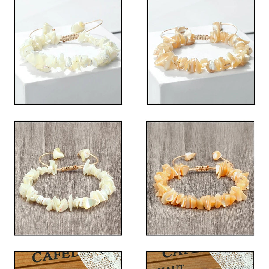 Freshwater Shell and Mother of Pearl Boho Bracelet