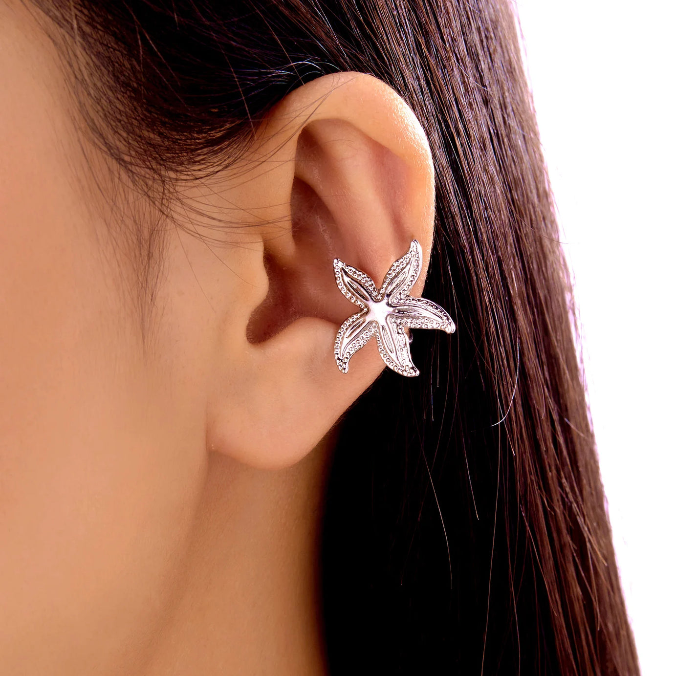 Starfish Shell Conch Ear Clip Earrings Jewelry