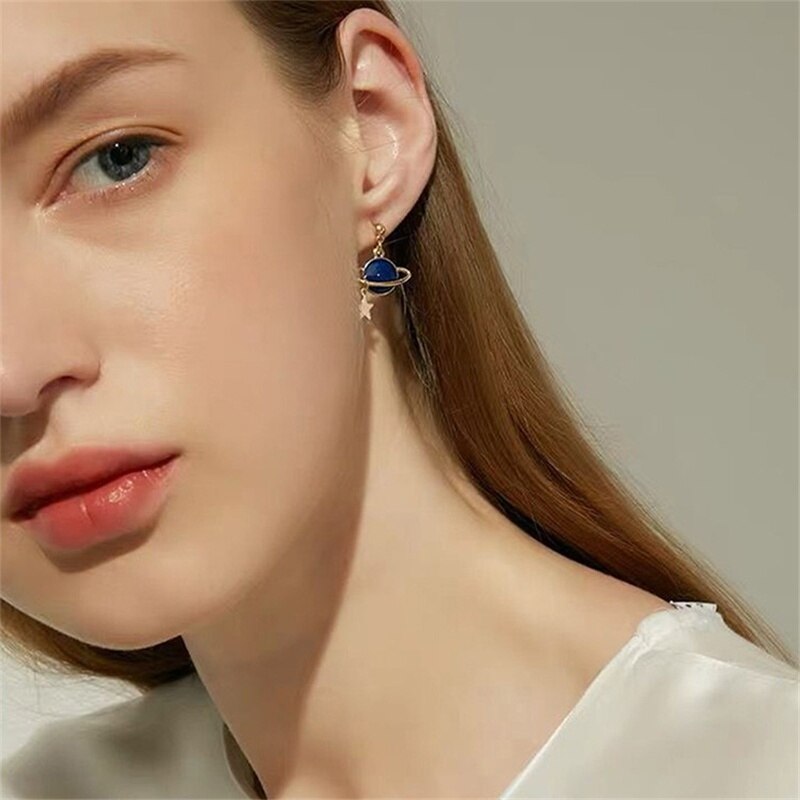 Delysia KingNova Moon Astronaut Earrings No Earrings Women Earrings Style Girl Trend - Charlie Dolly