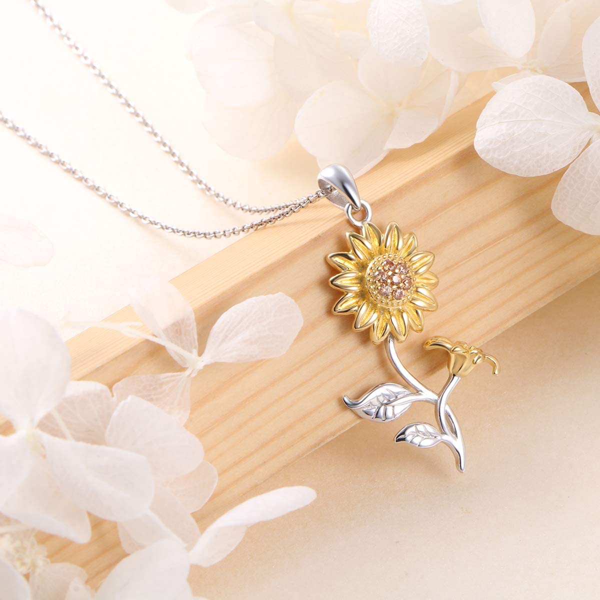 Rose Valley Sunflower Pendant Necklace for Women Flower Pendants Fashion Jewelry Girls Gifts YN017 - Charlie Dolly