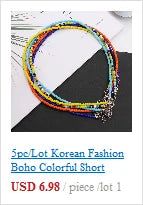 Natural Shell Beads Necklace Korean Fashion Heart Boho Polymer Clay Choker Colorful Pendant Summer Neck  Handmade Female Jewelry