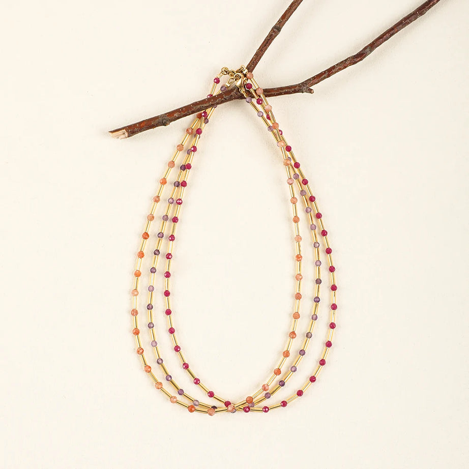 ZMZY Fashion Boho Necklace Women Jewelry Natural Stone Choker Healing Tiny Beads Clavicle Chain Crystal Agates Necklace - Charlie Dolly