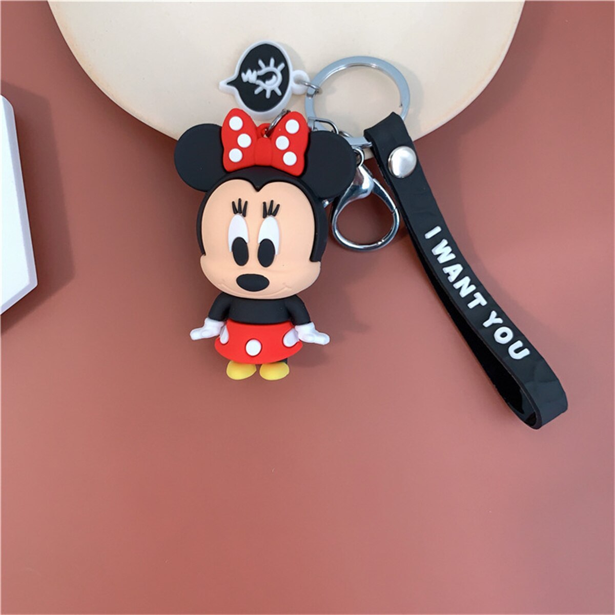 Disney Mickey Mouse Keychains Cute Cartoon Baby Boy Girl Figure Keyring Kawaii Minnie Key Chain Model Kid Toy Children Gift - Charlie Dolly