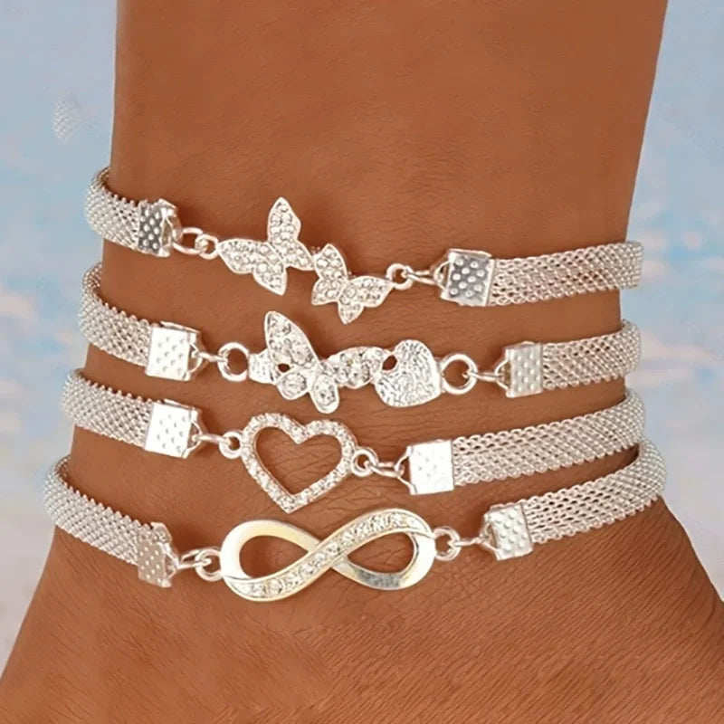 New Summer Beach Starfish Shell Beaded Pendant Anklet for Women Boho Retro Trend Multilayer Foot Jewelry Holiday Accessory 2025