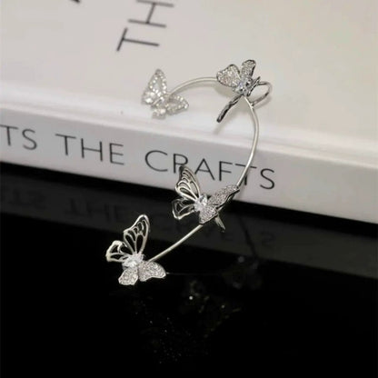 Trendy Bohemian No Piercing Crystal Rhinestone Ear Cuff Earrings for Women Wrap Stud Clip Earrings Girl Earrings Jewelry Bijoux
