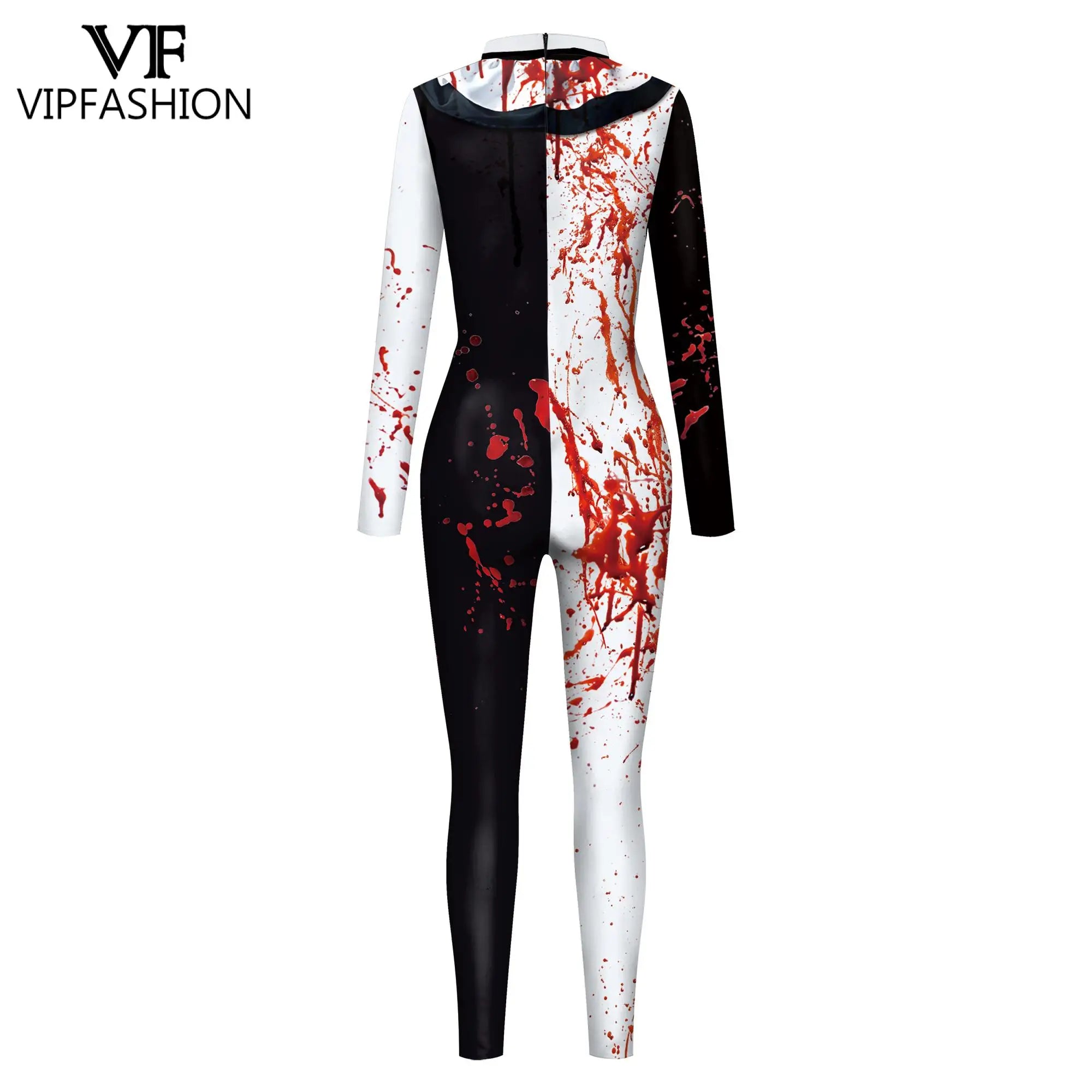 VIP FASHION Blood Clown Costume Adult Kid Halloween Suit Fancy Family Matching Suit Zentai Bodysuit Movie Scary Cosplay Jumpsuit - Charlie Dolly