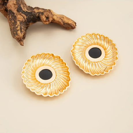 Resin Bead Big Spiral Stud Earrings Jewelry