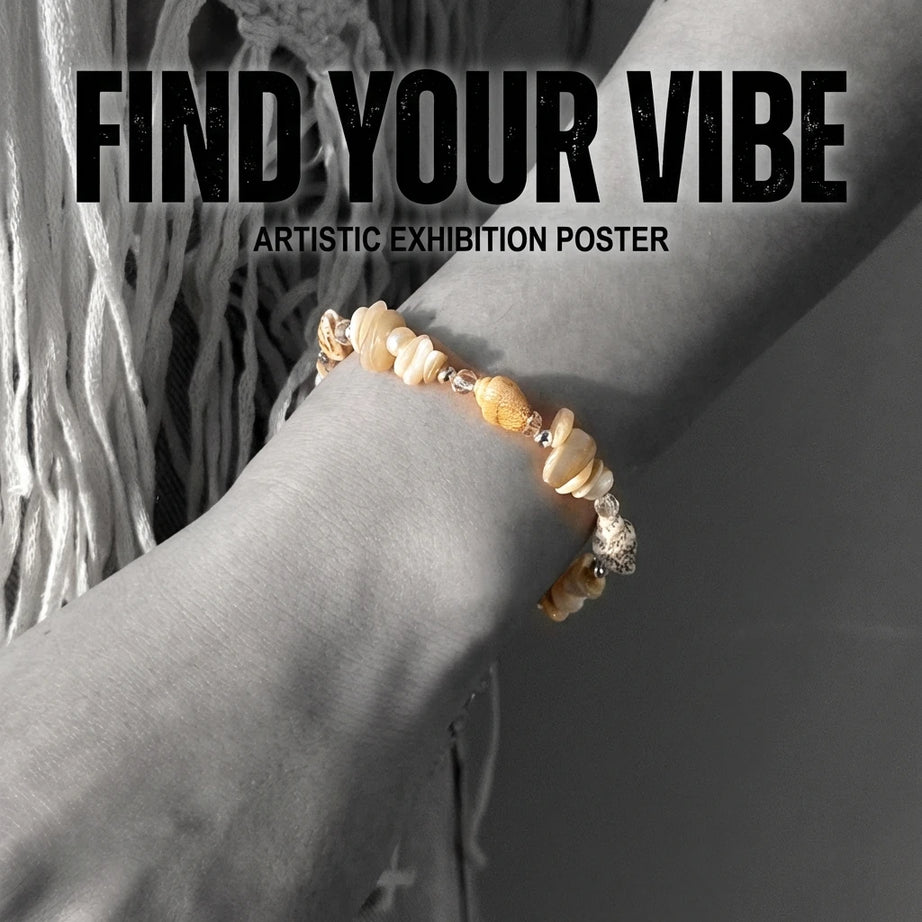 Natural Shell Chip and Conch Boho Bracelet