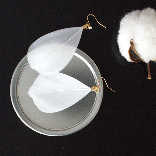 Fashion Earrings Bohemian Ethnic Style Leaf Earrings Jewelry Retro Long Tassel Colorful Feather Earrings Jewelry Gift - Charlie Dolly