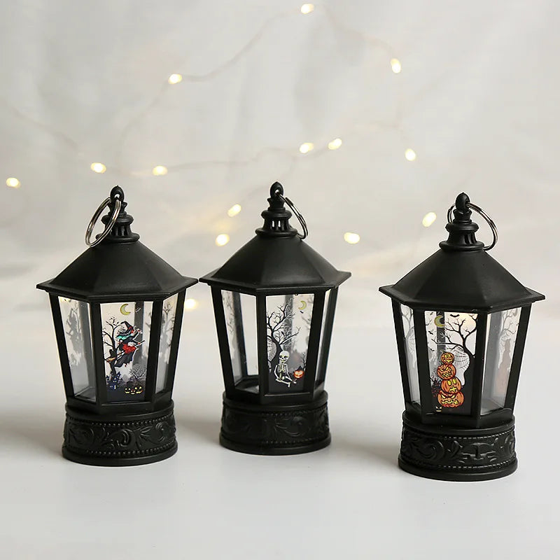 Halloween Decoration Electronic Candle Light Retro Pumpkin Witch Human Skeleton Night Light LED Lamp Halloween Decoration 2023 - Charlie Dolly