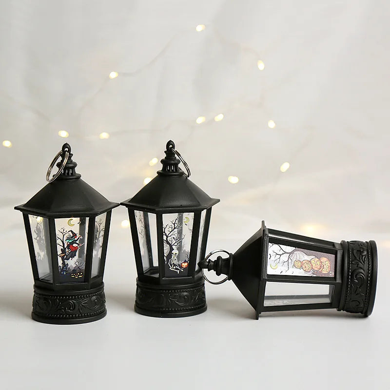 Halloween Decoration Electronic Candle Light Retro Pumpkin Witch Human Skeleton Night Light LED Lamp Halloween Decoration 2023 - Charlie Dolly