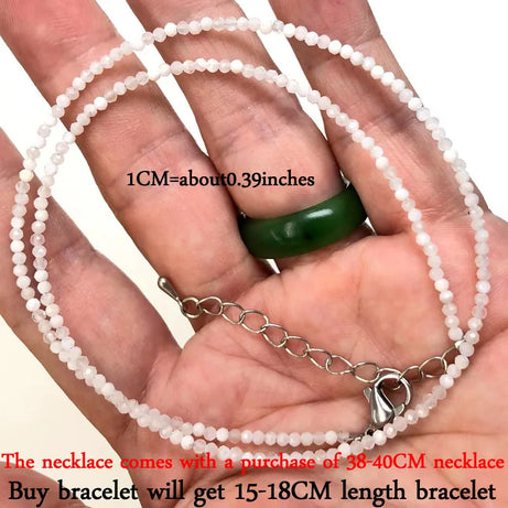 2mm Gemstone Beaded Necklace & Bracelet