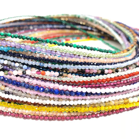 2mm Gemstone Beaded Necklace & Bracelet