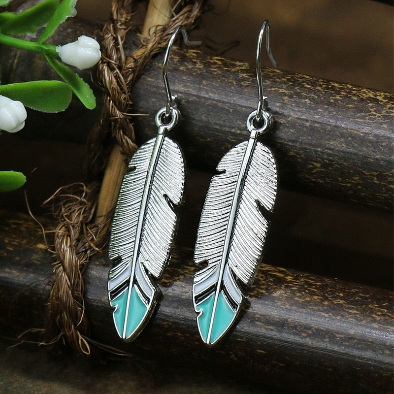 53 Styles Bohemian Vintage Tibetan Silver Geometric Drop Earrings For Women Ethnic Blue Stone Tassel Dangle Earrings Jewelry - Charlie Dolly